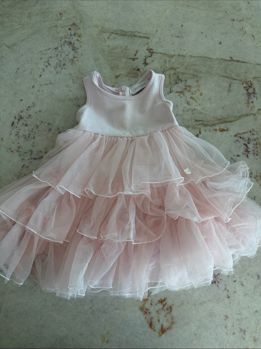 Monalissa Luxury Baby Pink Ruffle Tulle Dress